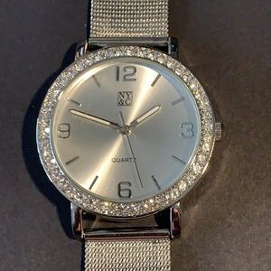 3/$27 Never worn NY&Co silver watch mesh band